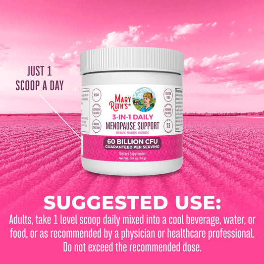 Menopause Support Powder for Women, 60 Billion CFU, 0.5 Oz