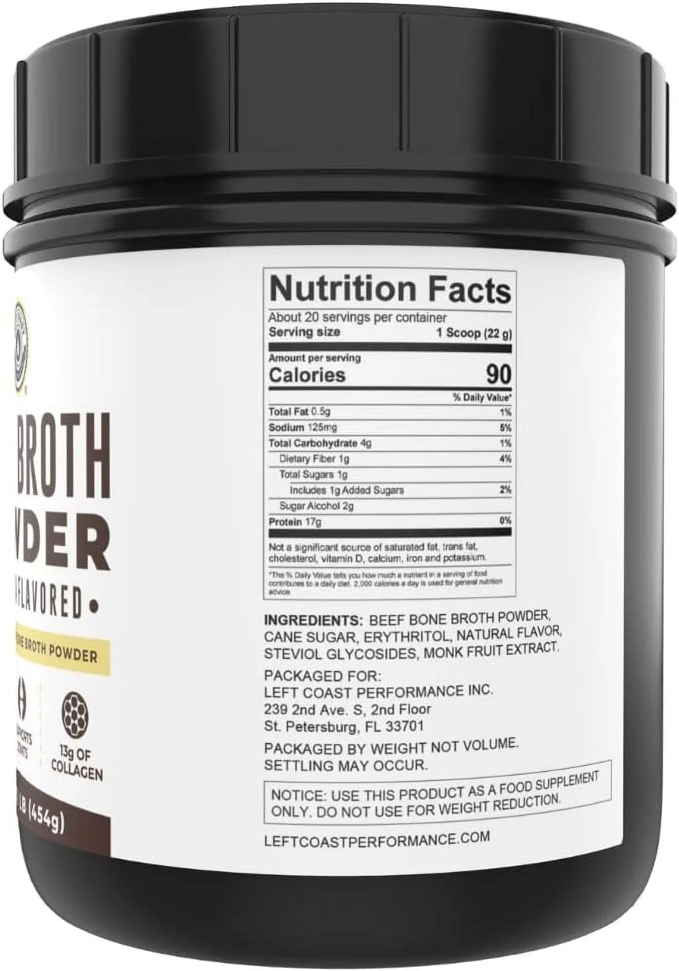(2 Pack)  Keto Bone Broth Powder | Grass Fed Protein Powder with Collagen | Vanilla, 16 Oz