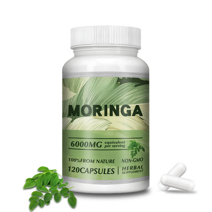 Moringa Capsules 6000Mg - Digestive, Immune Support, Weight Loss, Anti-Aging