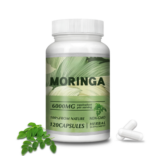 Moringa Capsules 6000Mg - Digestive, Immune Support, Weight Loss, Anti-Aging
