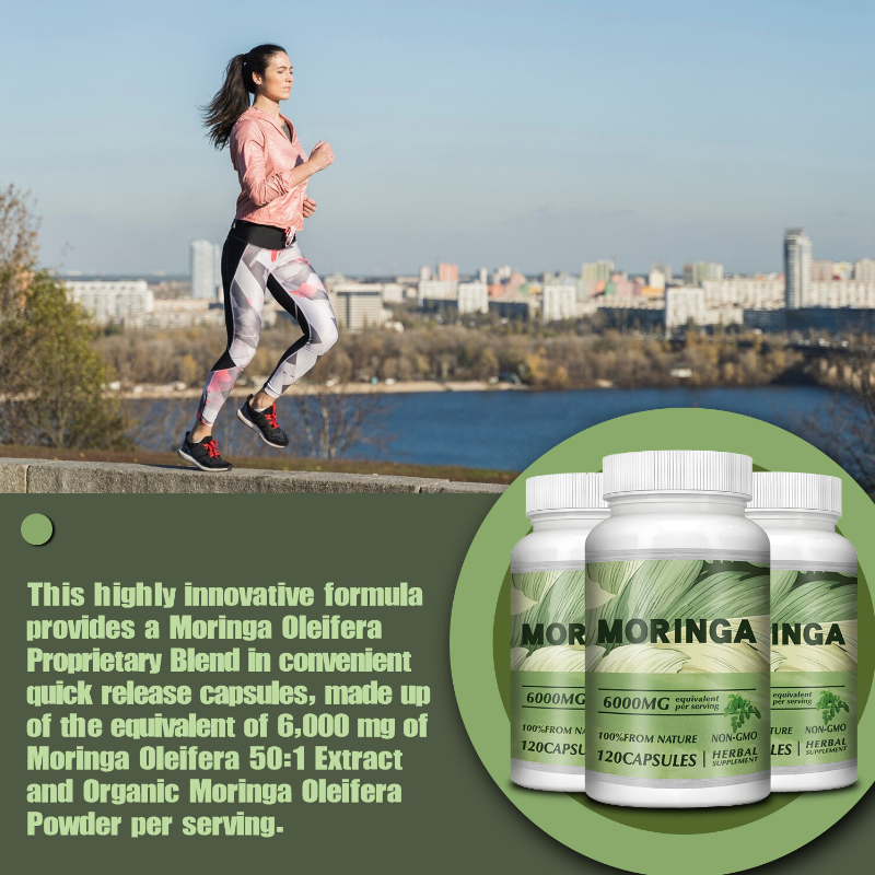 Moringa Capsules 6000Mg - Digestive, Immune Support, Weight Loss, Anti-Aging