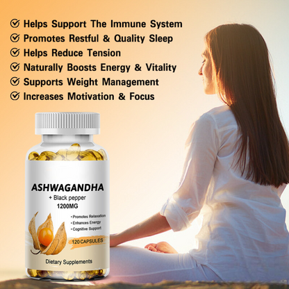 Ashwagandha Extract Maximum Strength- Stress Anxiety Immunity