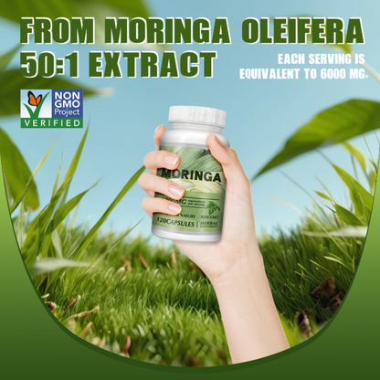 Moringa Capsules 6000Mg - Digestive, Immune Support, Weight Loss, Anti-Aging