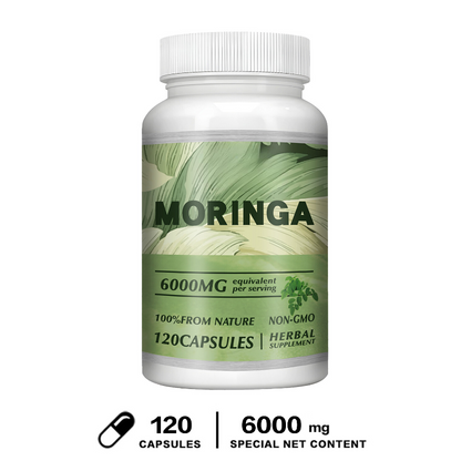 Moringa Capsules 6000Mg - Digestive, Immune Support, Weight Loss, Anti-Aging