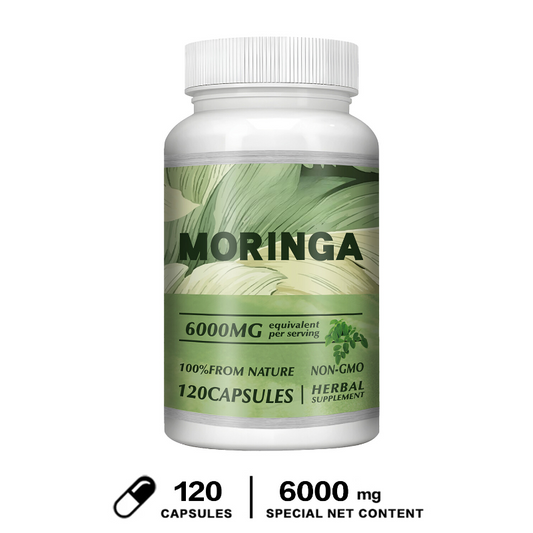 Moringa Capsules 6000Mg - Digestive, Immune Support, Weight Loss, Anti-Aging